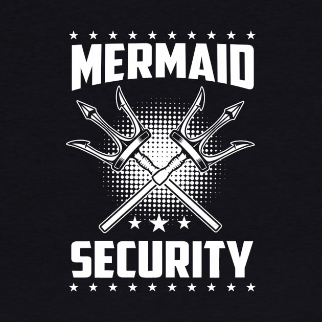 Mermaid Security Funny Halloween Gift for Dad Trident by williamarmin